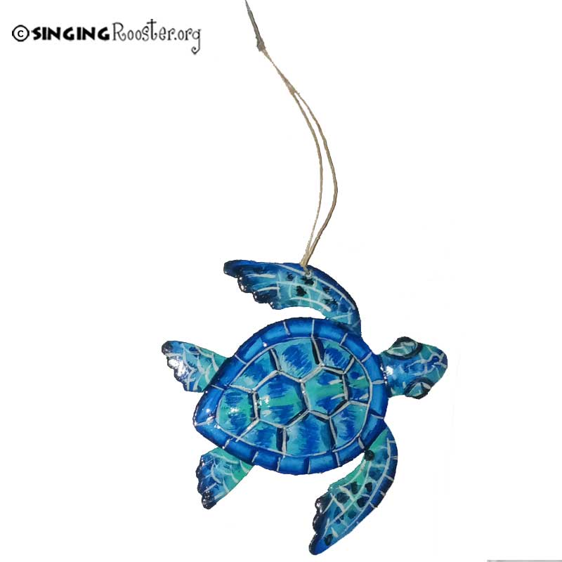 Blue Sea Turtle Ornament